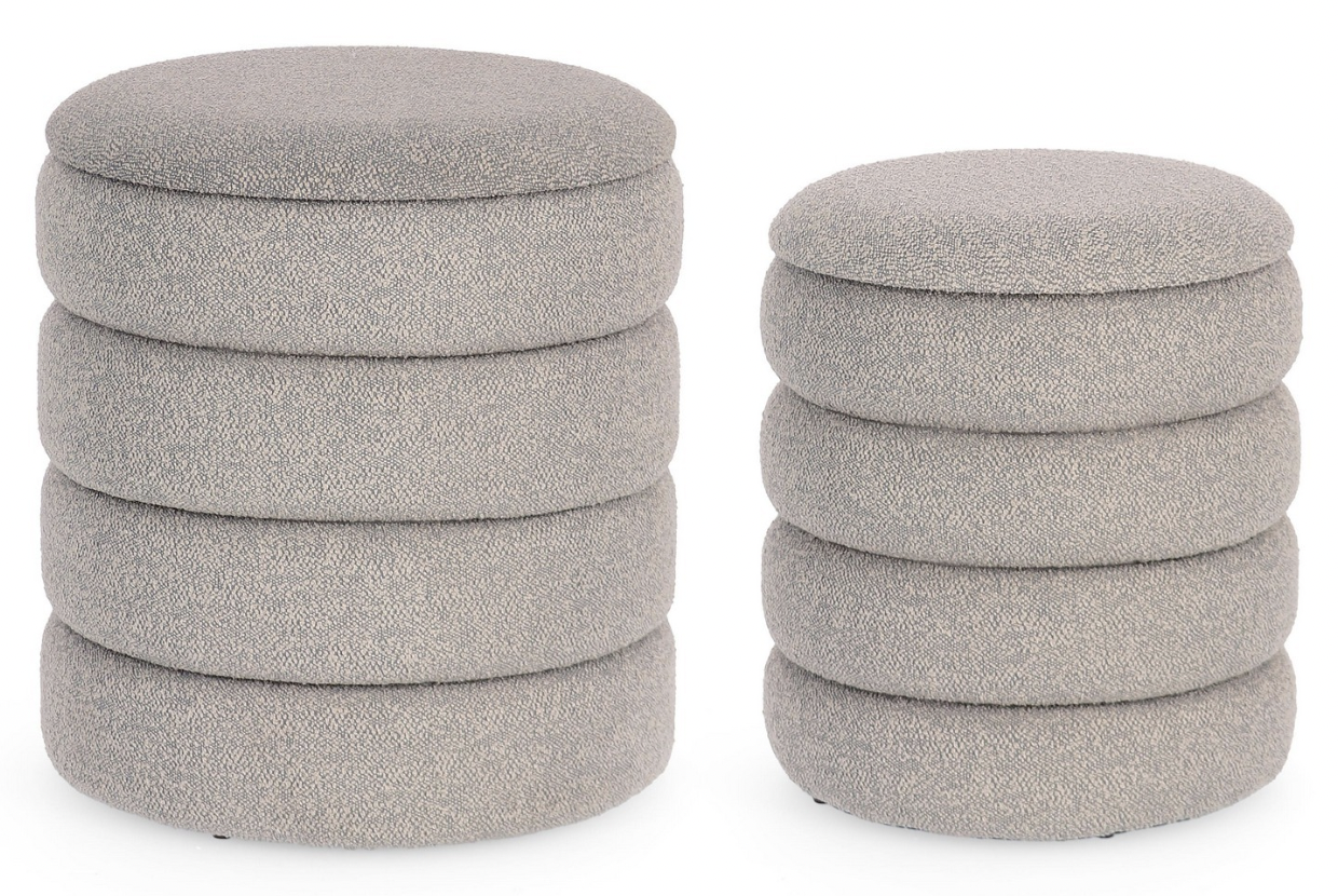 Duo poufs coffres Pierre