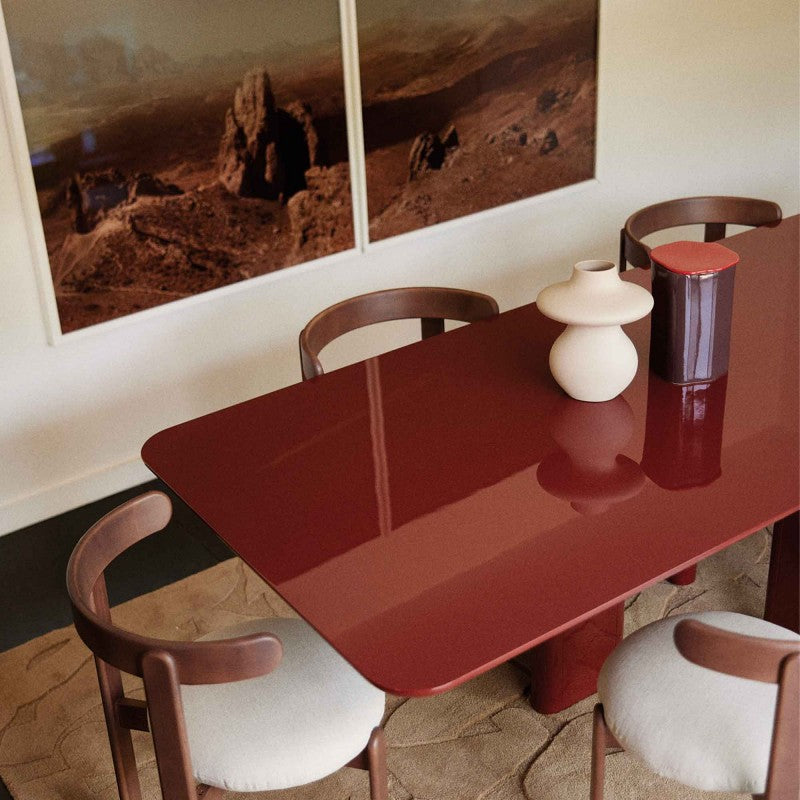 Table à diner rectangulaire Joe - Laqué Bordeaux